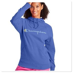 Women’s Champion Athletic Powerblend Fleece Hoodie, Script Logo